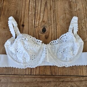 For Love And Lemons Cream Lace Bra